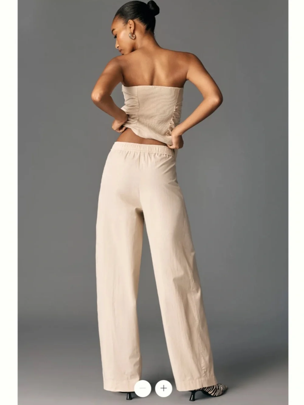 Anthropologie Maeve Sporty Poplin Pull-On Trousers - Picture 4 of 4